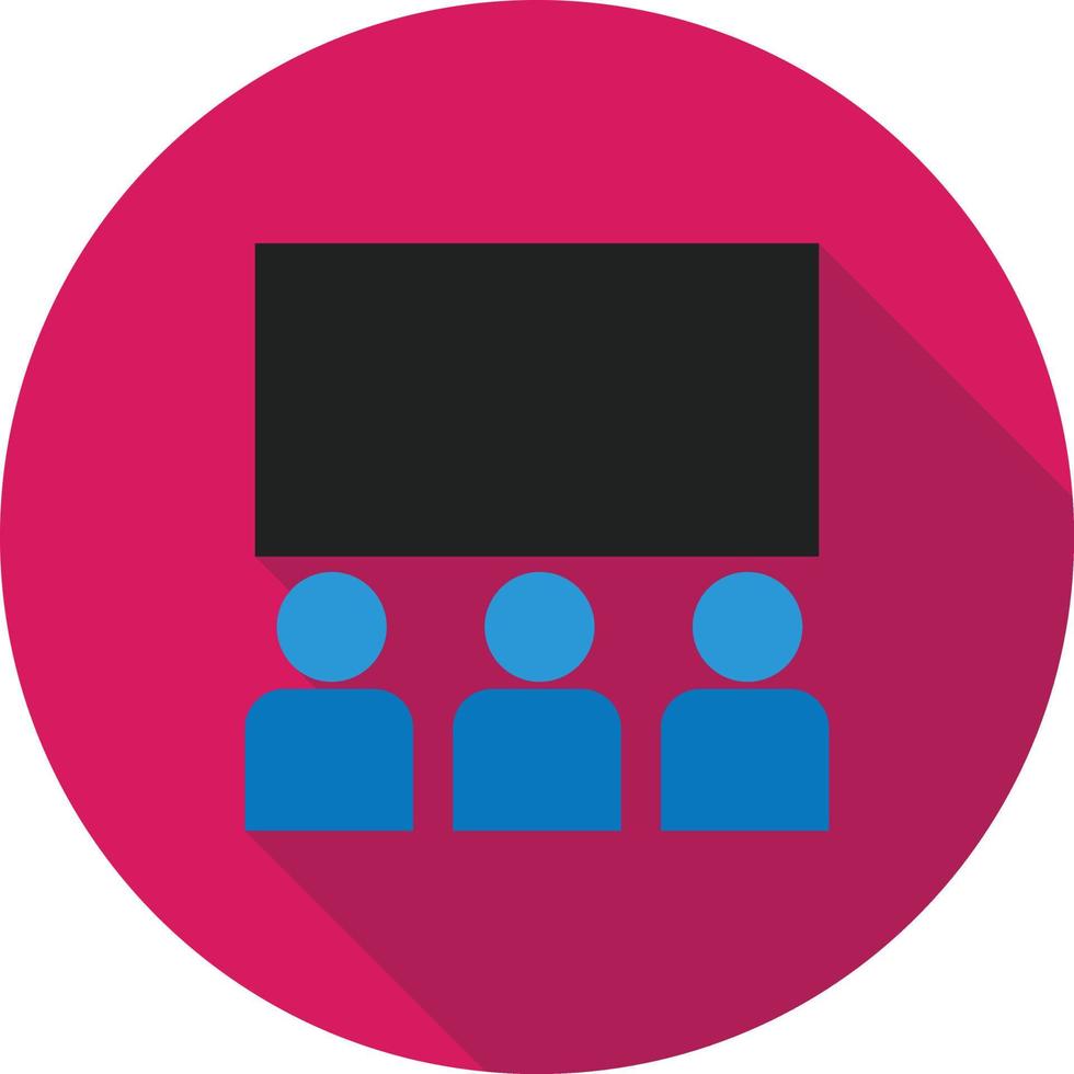 Theaters Flat Long Shadow Icon vector