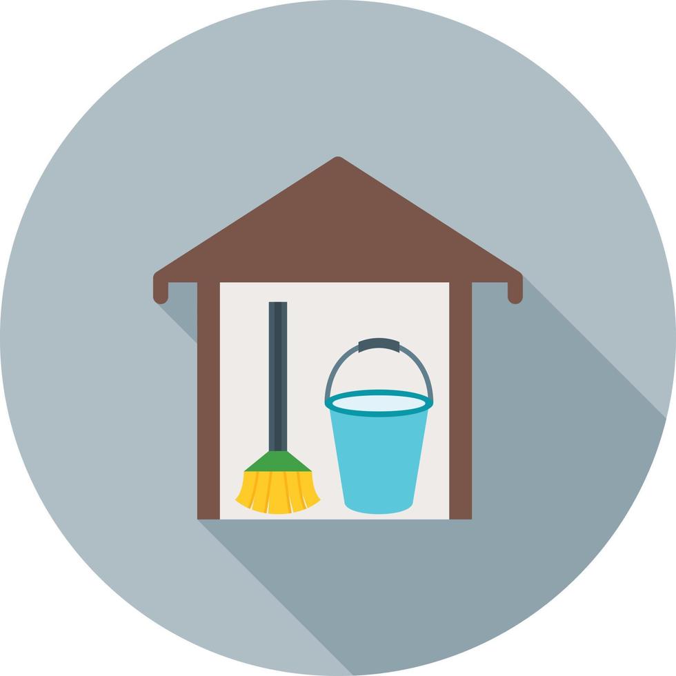 Store Room Flat Long Shadow Icon vector