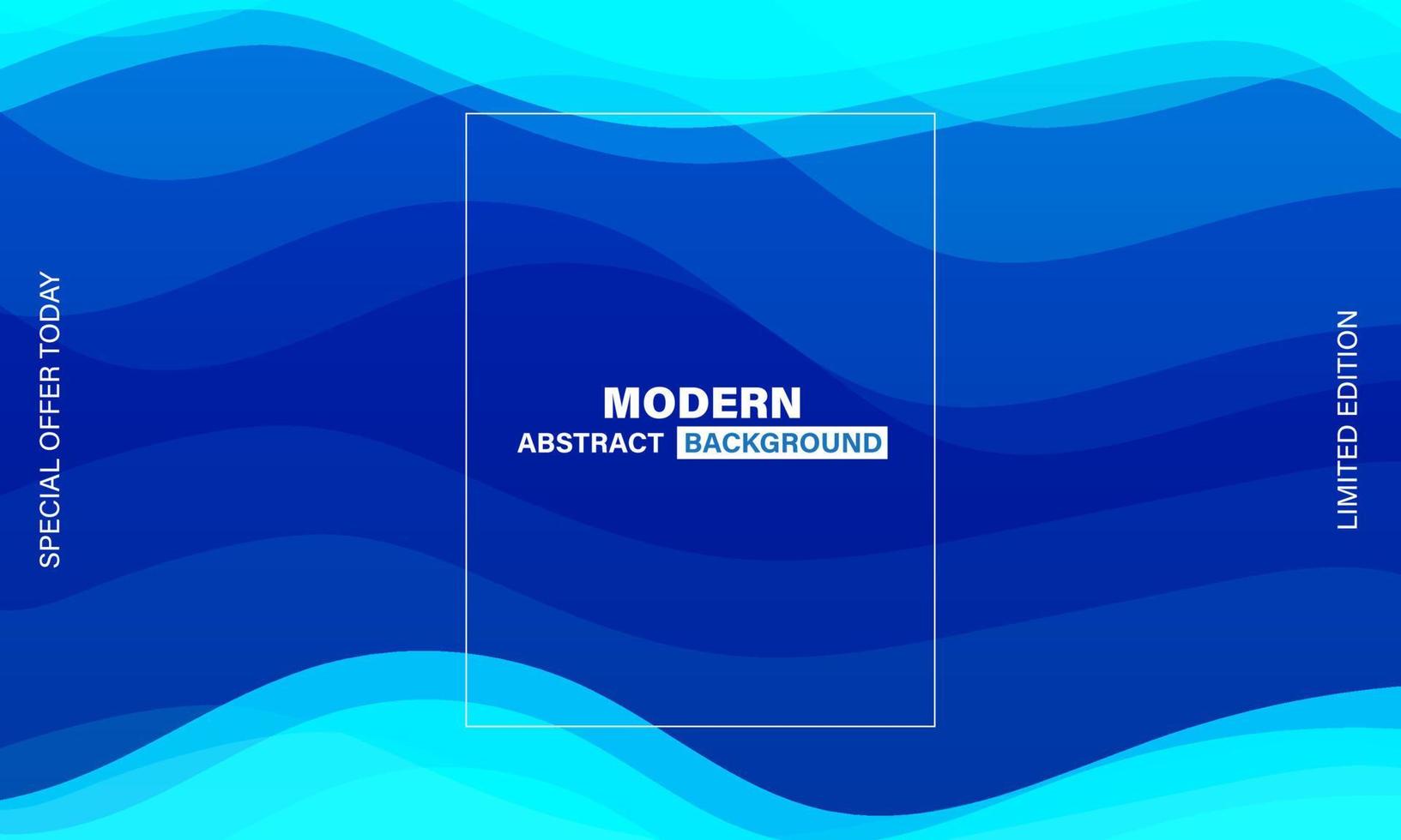 diseño de banner de fondo abstracto moderno ondulado azul vector