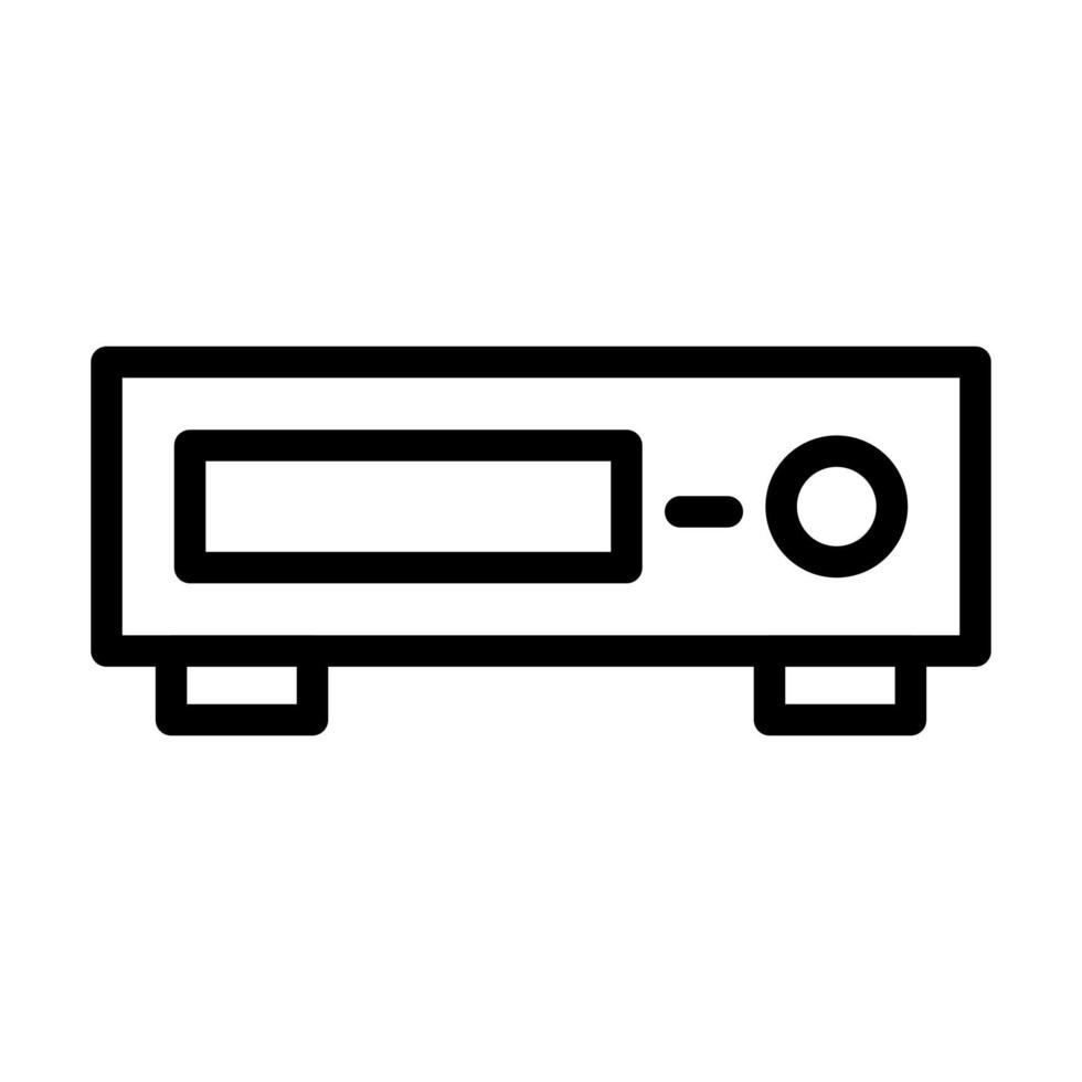 diseño de icono de reproductor de DVD vector