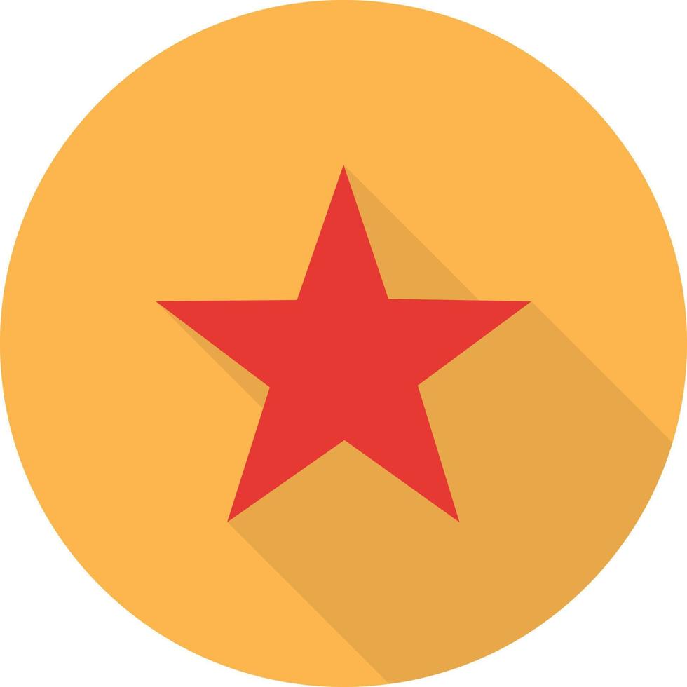 Star I Flat Long Shadow Icon vector