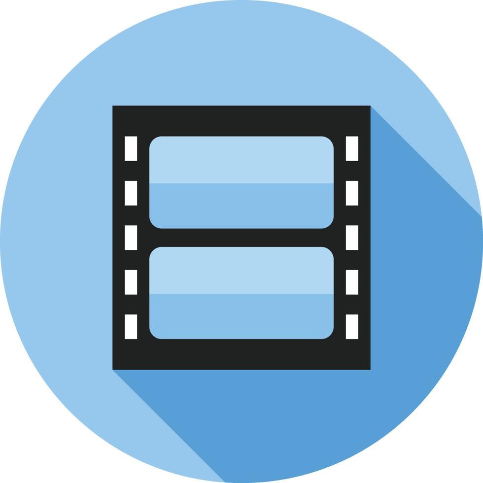 Video Flat Long Shadow Icon vector