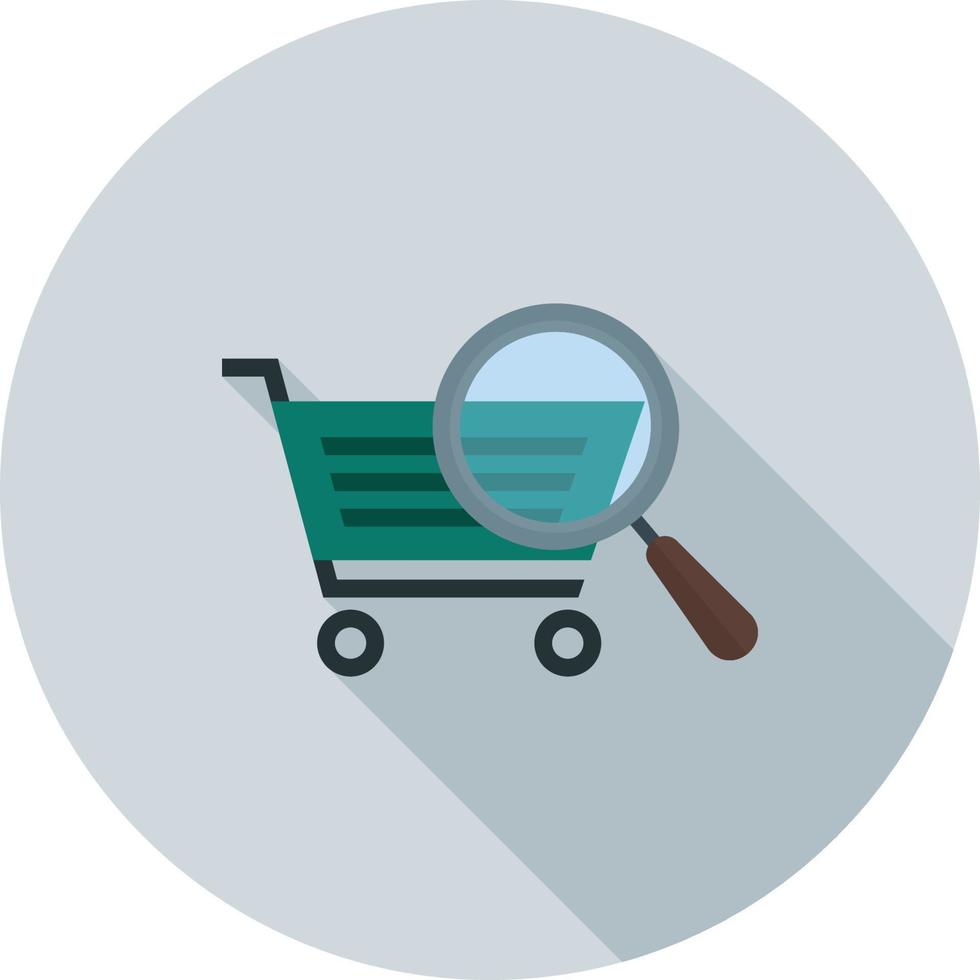 Market Research Flat Long Shadow Icon vector