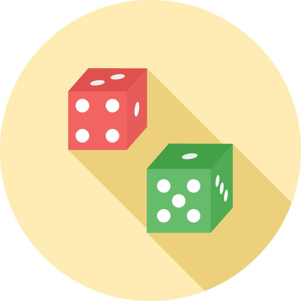 Probability Flat Long Shadow Icon vector