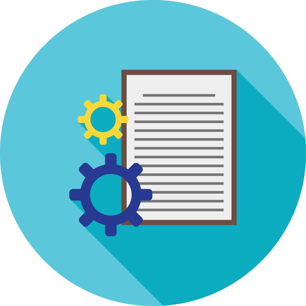Data Management Flat Long Shadow Icon vector