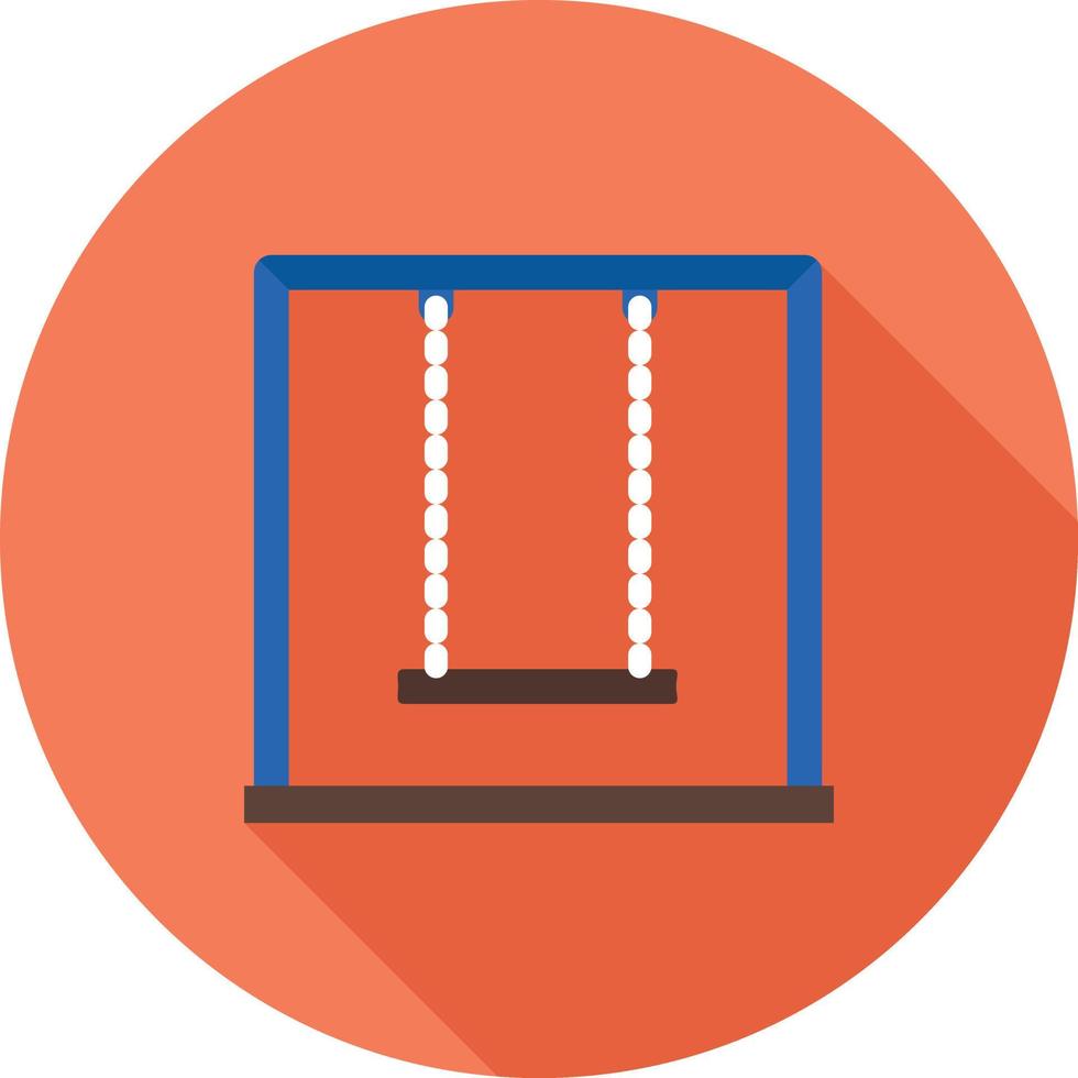 Swings Flat Long Shadow Icon vector
