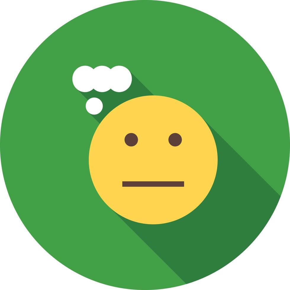 Thinking Flat Long Shadow Icon vector