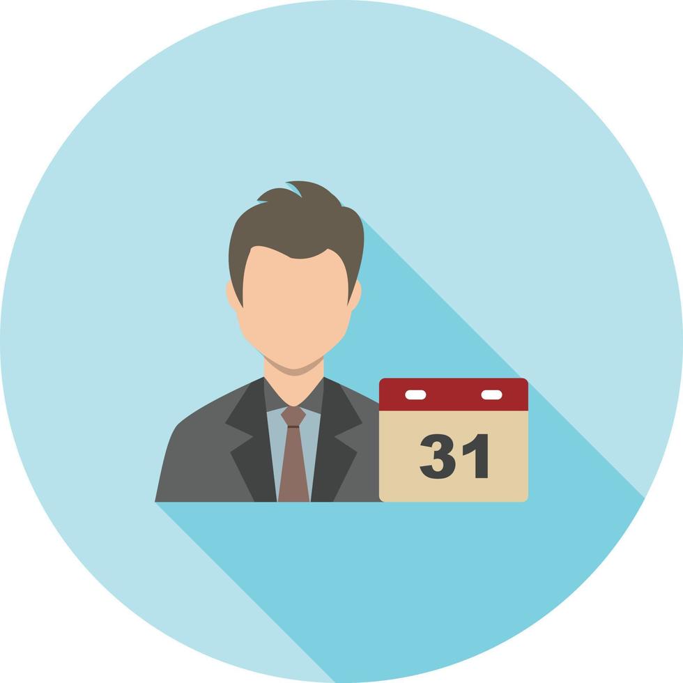 Event Management Flat Long Shadow Icon vector