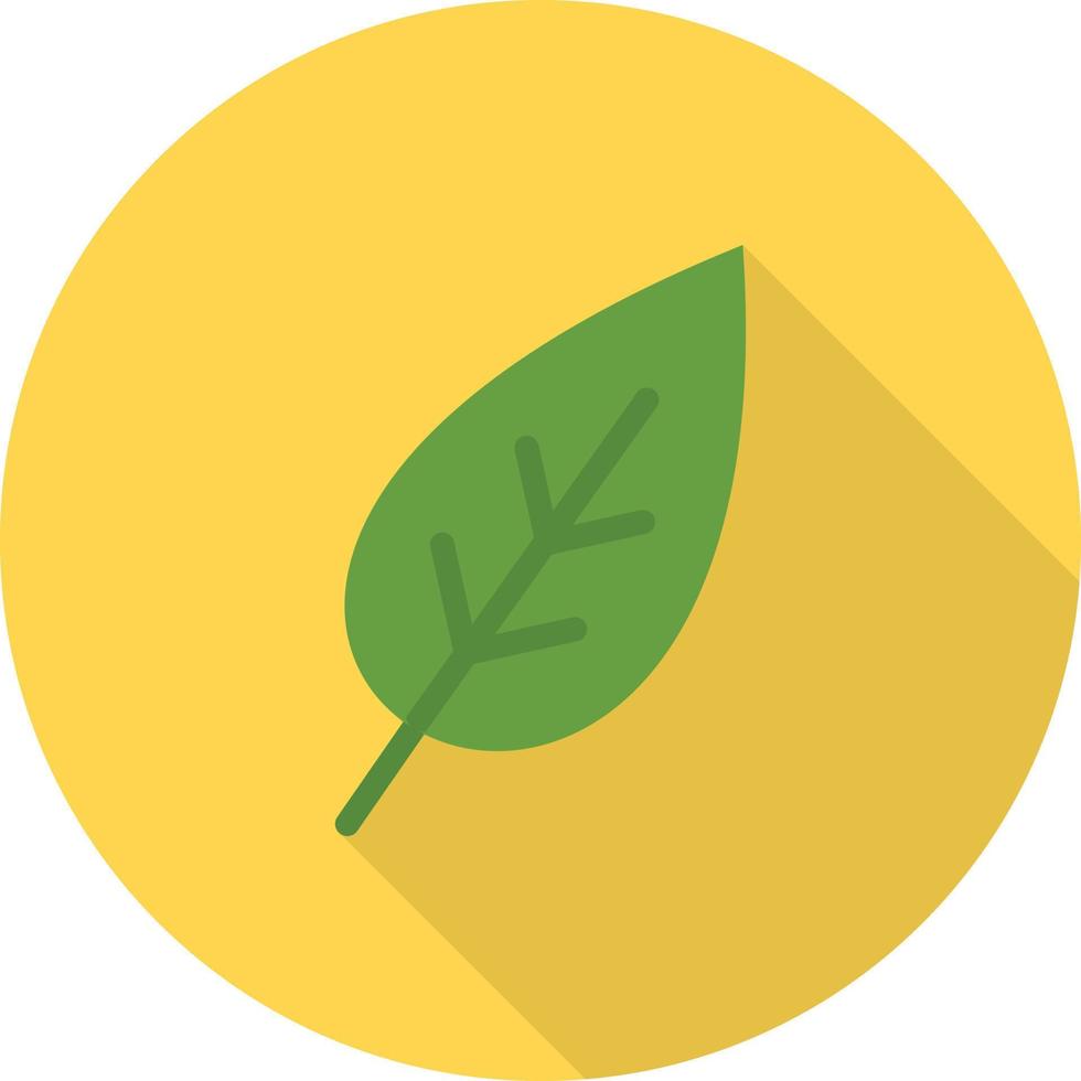 Leaf Flat Long Shadow Icon vector