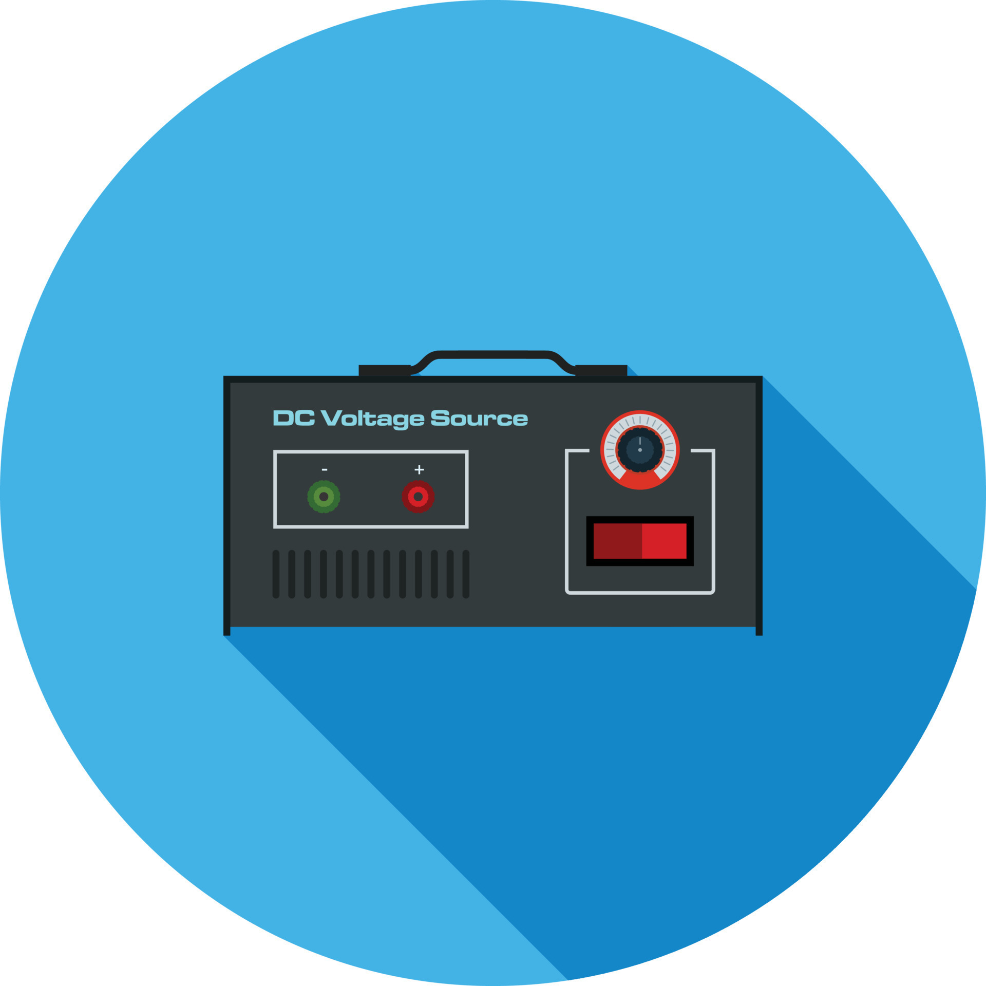DC Voltage Source Flat Long Shadow Icon 11270252 Vector Art at Vecteezy
