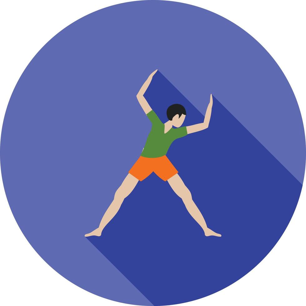 Person Exercising Flat Long Shadow Icon vector