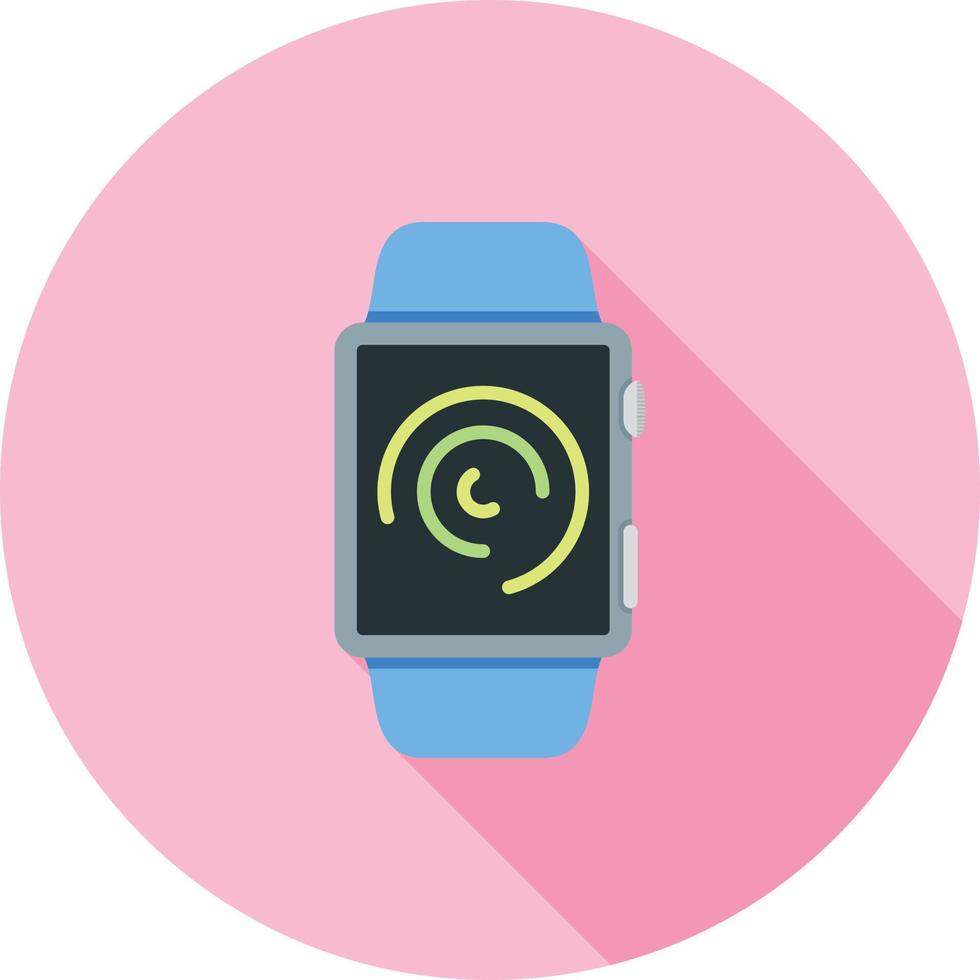 Watch Activity Flat Long Shadow Icon vector