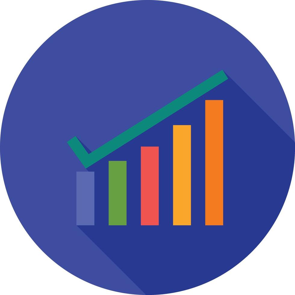 Pagerank Checker Flat Long Shadow Icon vector