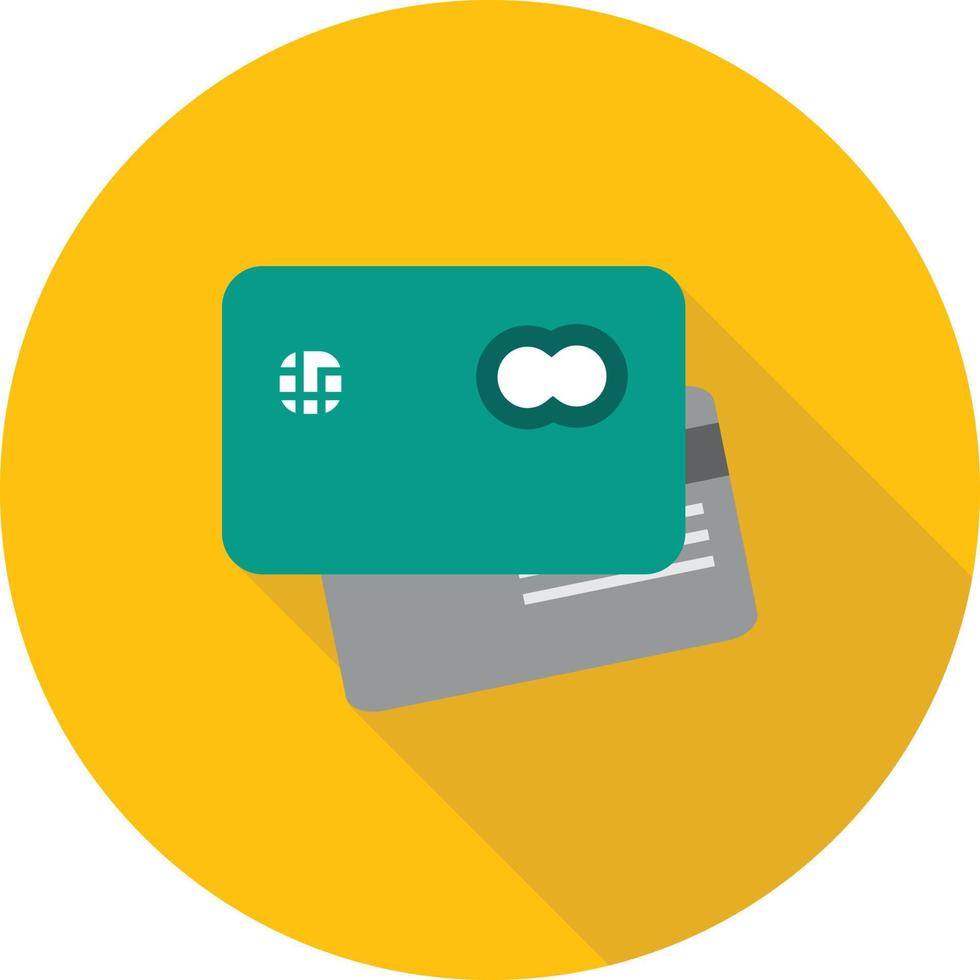 Credit Card Flat Long Shadow Icon vector