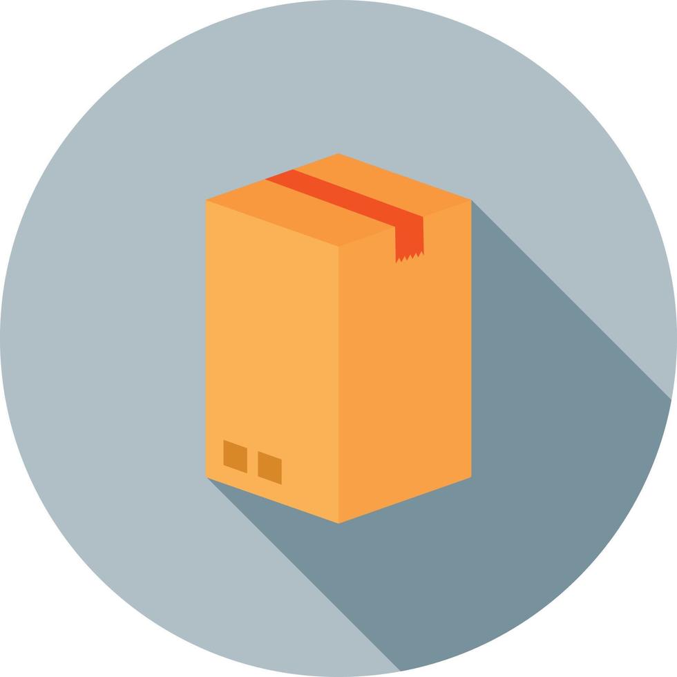 Package II Flat Long Shadow Icon vector