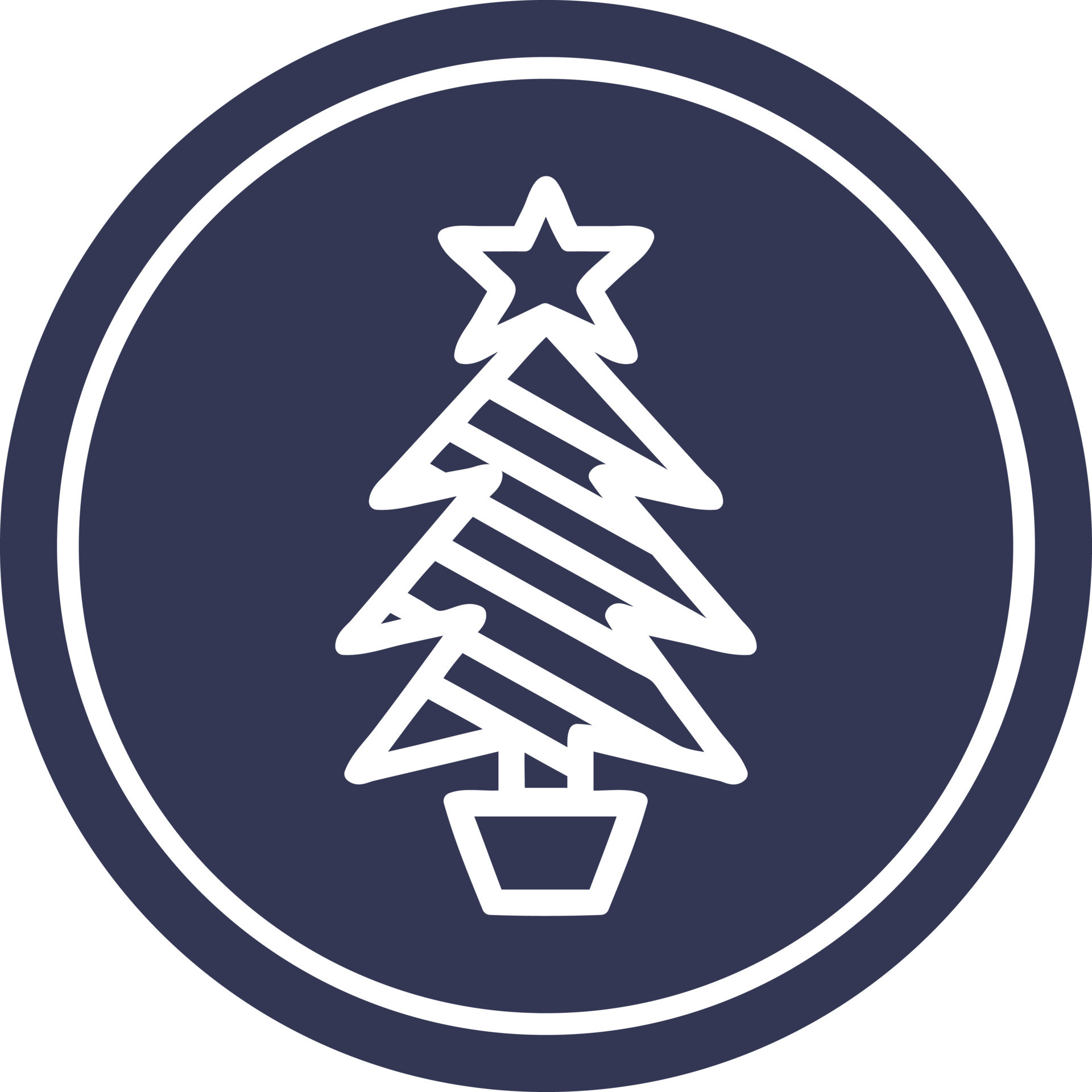 christmas tree circular icon 11270483 Vector Art at Vecteezy