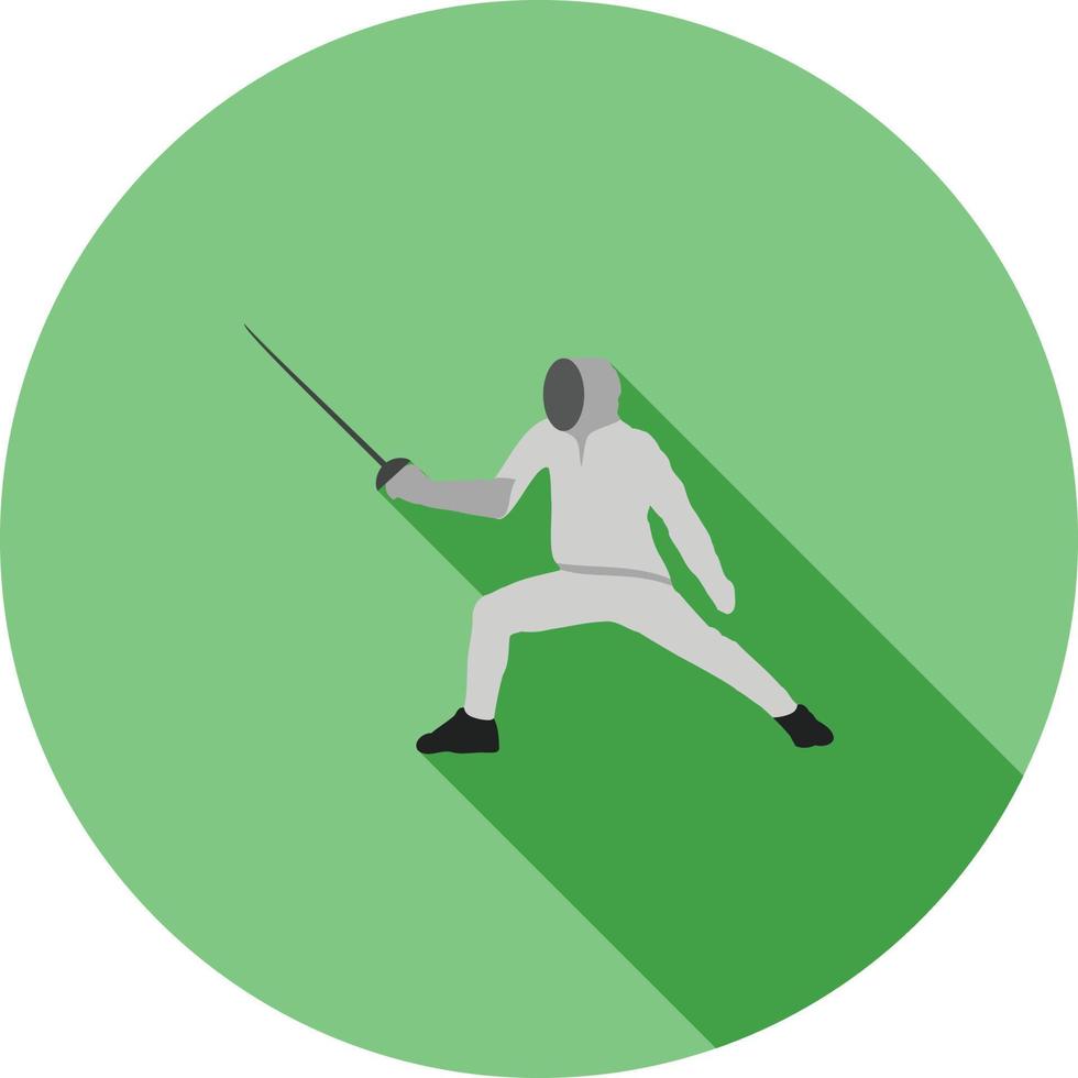 Sword Fighting Flat Long Shadow Icon vector