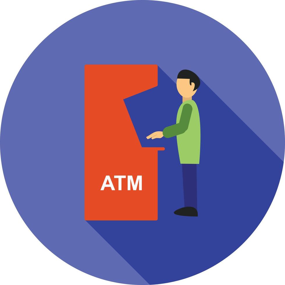 Transaction Flat Long Shadow Icon vector