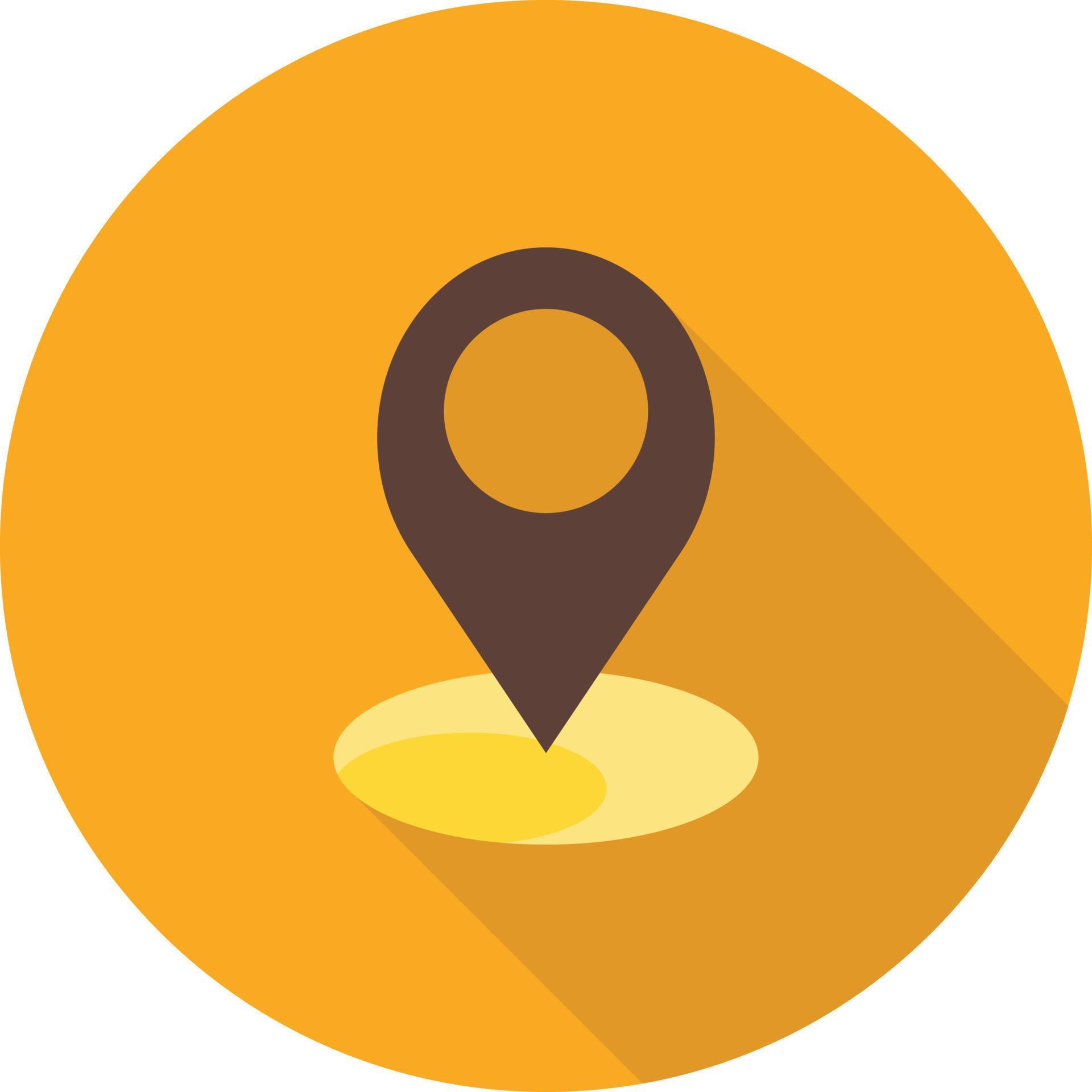 Marked Location Flat Long Shadow Icon 11270626 Vector Art at Vecteezy