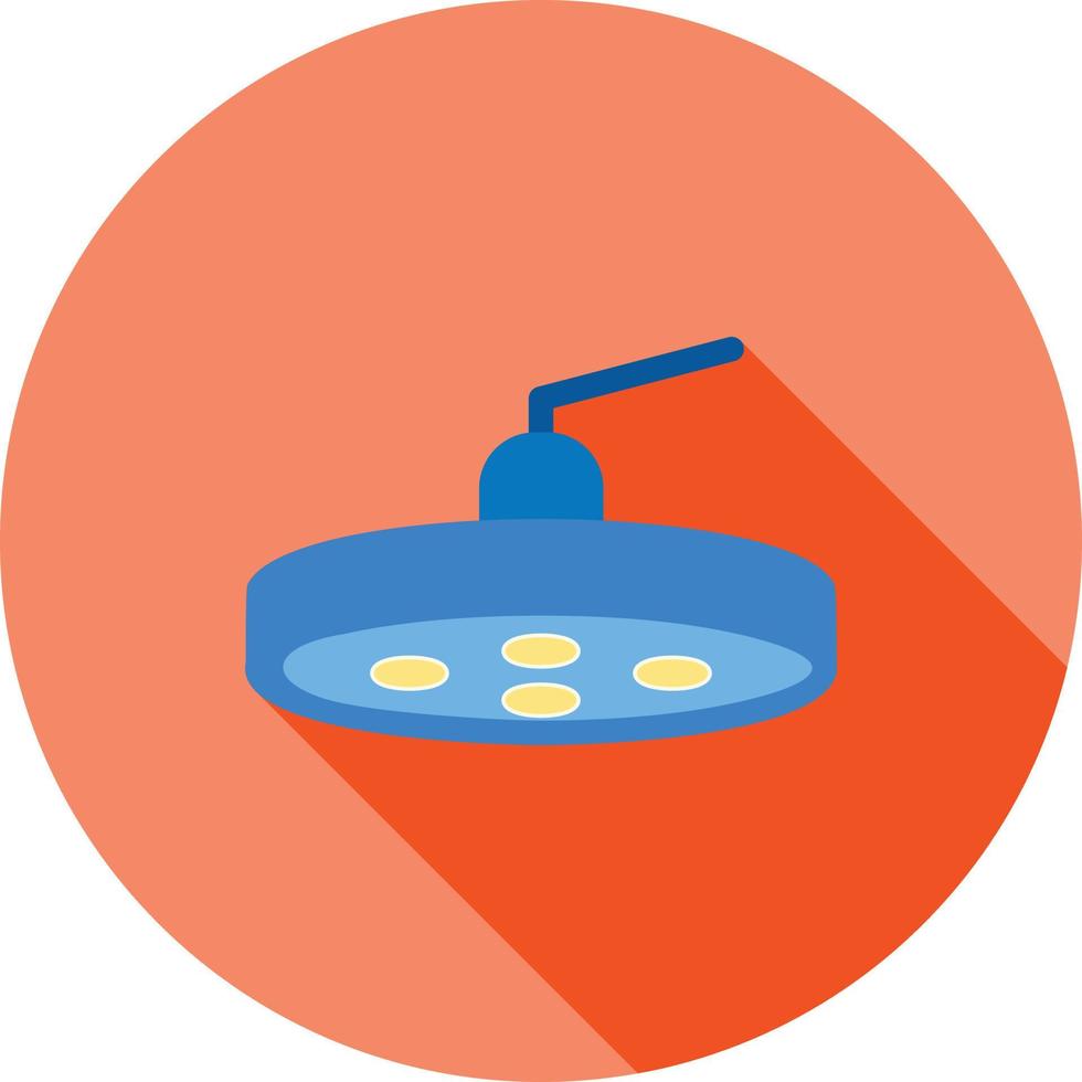 Operating Room Light Flat Long Shadow Icon vector