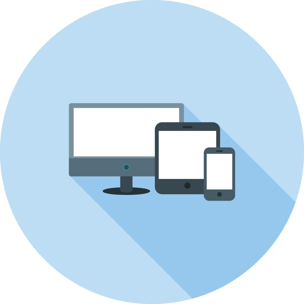 Device Compatibility Flat Long Shadow Icon vector