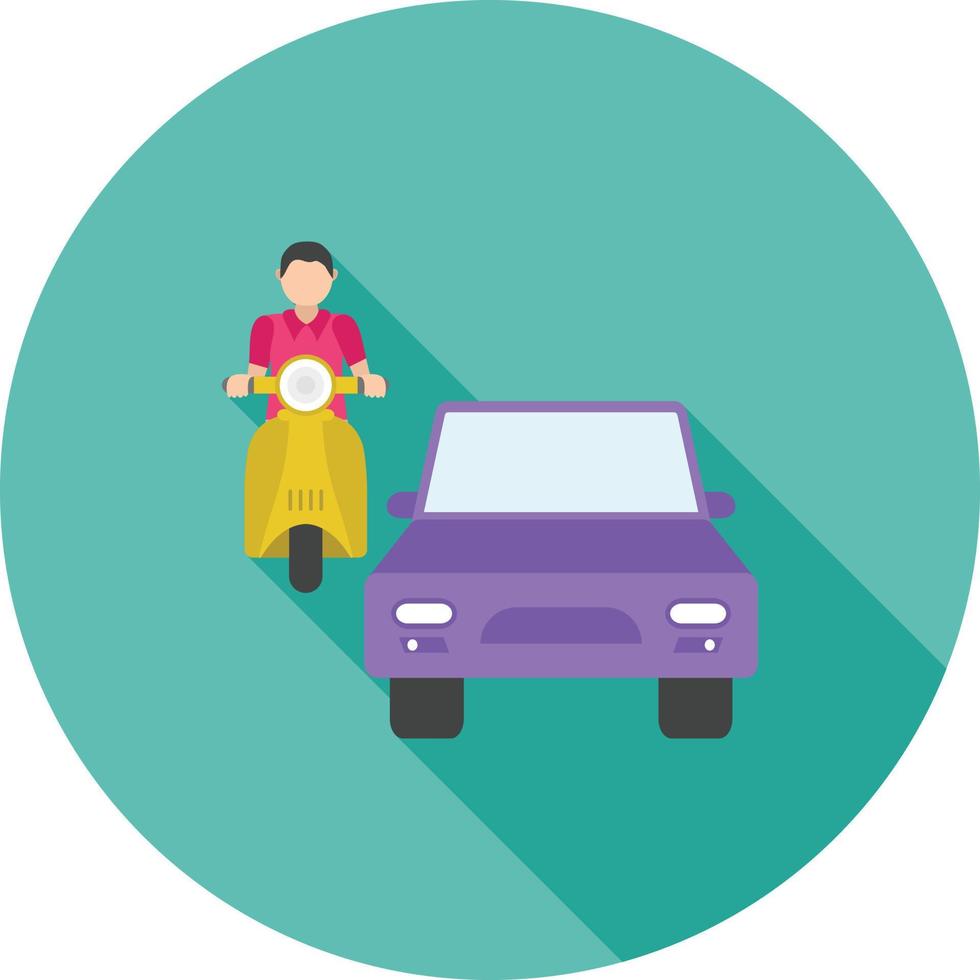 Traffic Flat Long Shadow Icon vector