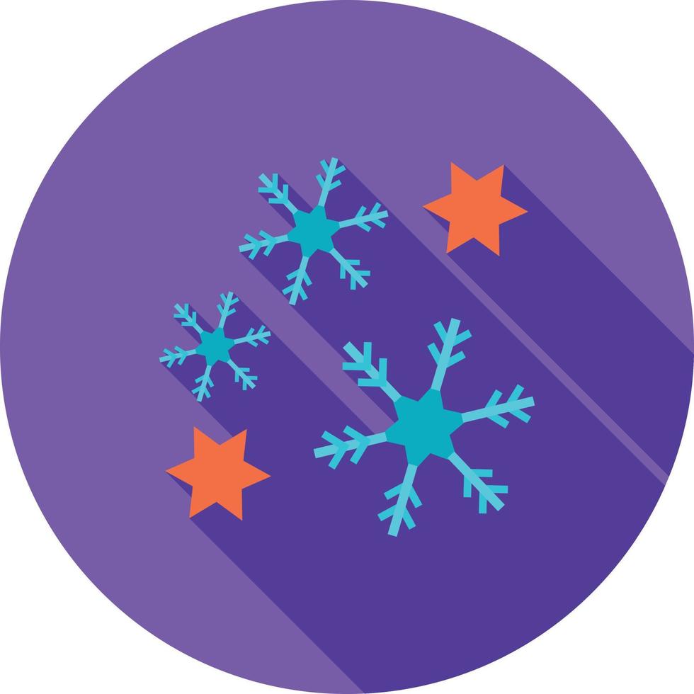 Snowflakes Flat Long Shadow Icon vector