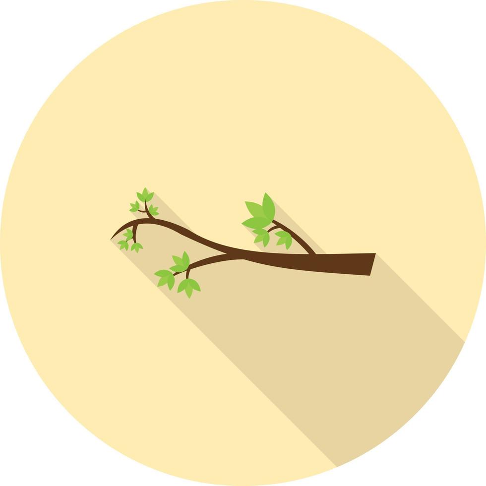 Branch Flat Long Shadow Icon vector