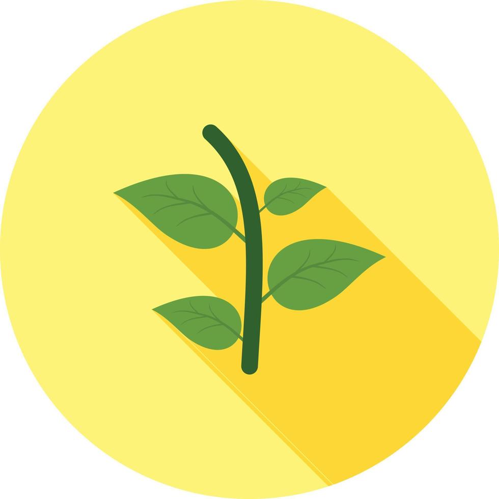 planta ii plana larga sombra icono vector