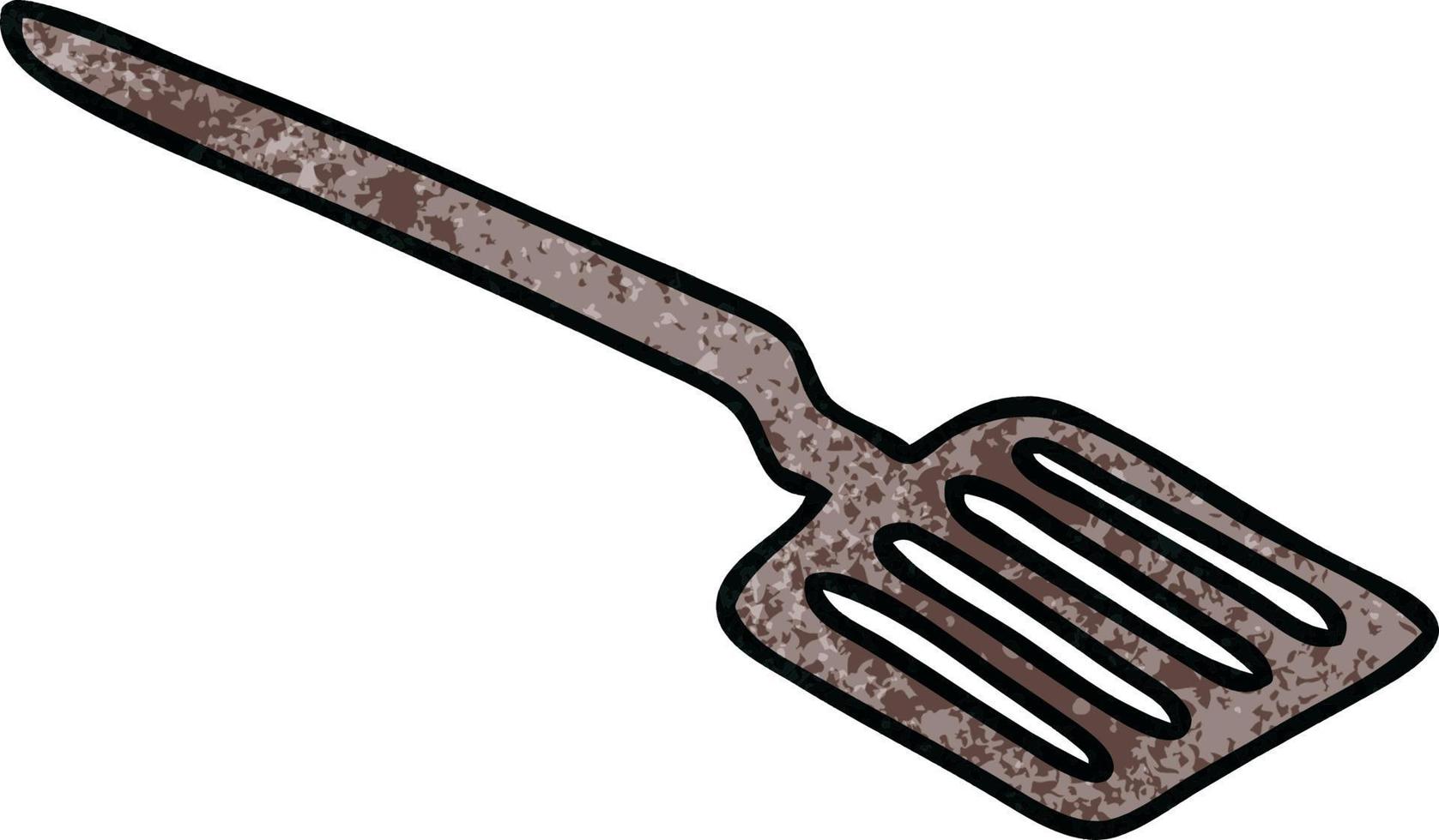 quirky hand drawn cartoon spatula 11270999 Vector Art at Vecteezy
