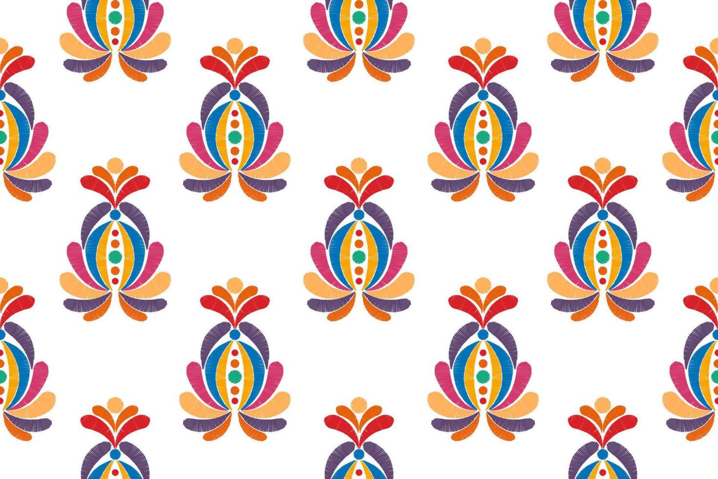 floral húngaro polaco moravo popular étnico diseño de patrones sin fisuras. alfombra de tela azteca boho mandalas decoración textil papel tapiz. vector de bordado tradicional de flor de motivo nativo tribal