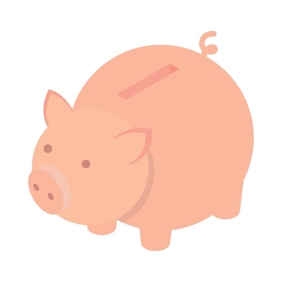 piggy bank icon vector