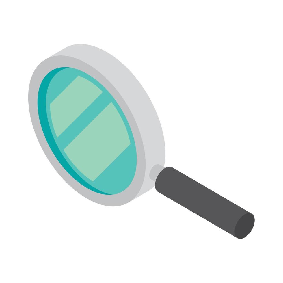 isometric magnifier icon vector