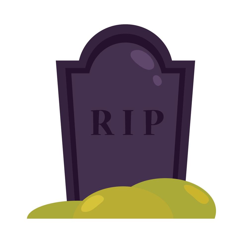 tombstone and grass vector