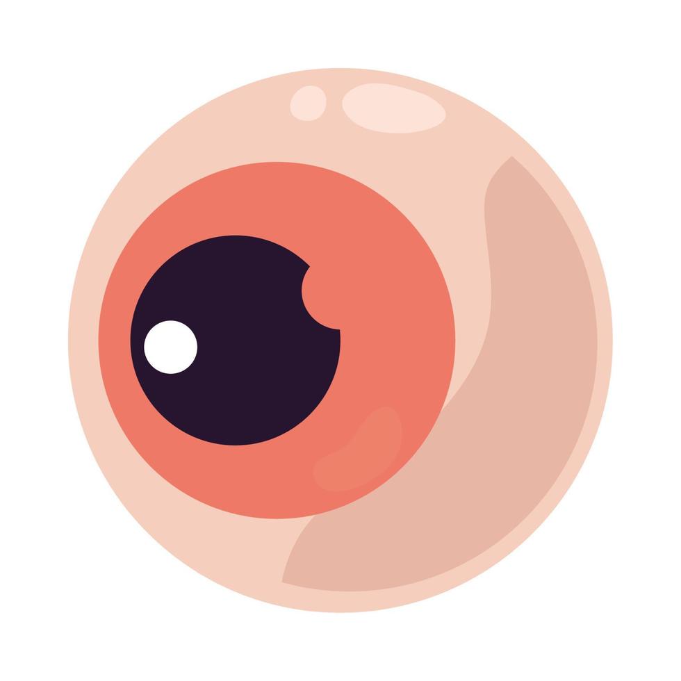 icono de dibujos animados de globo ocular vector