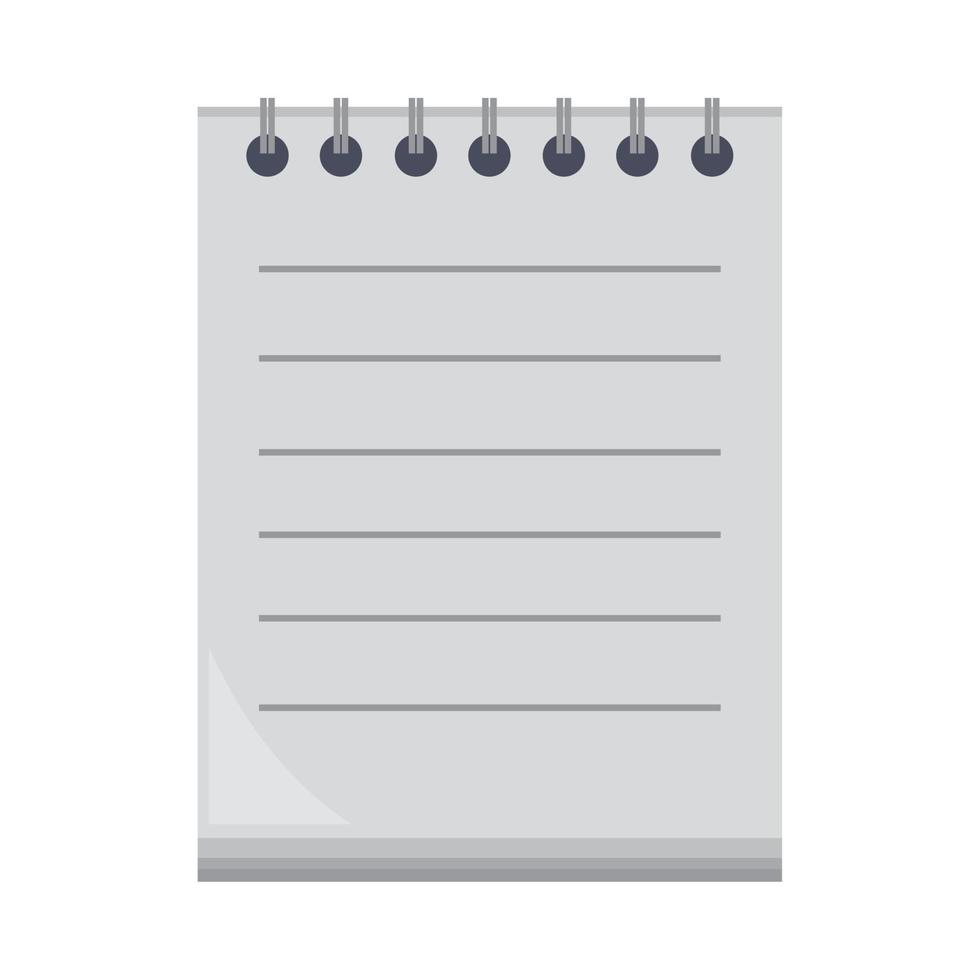 notepad document icon vector