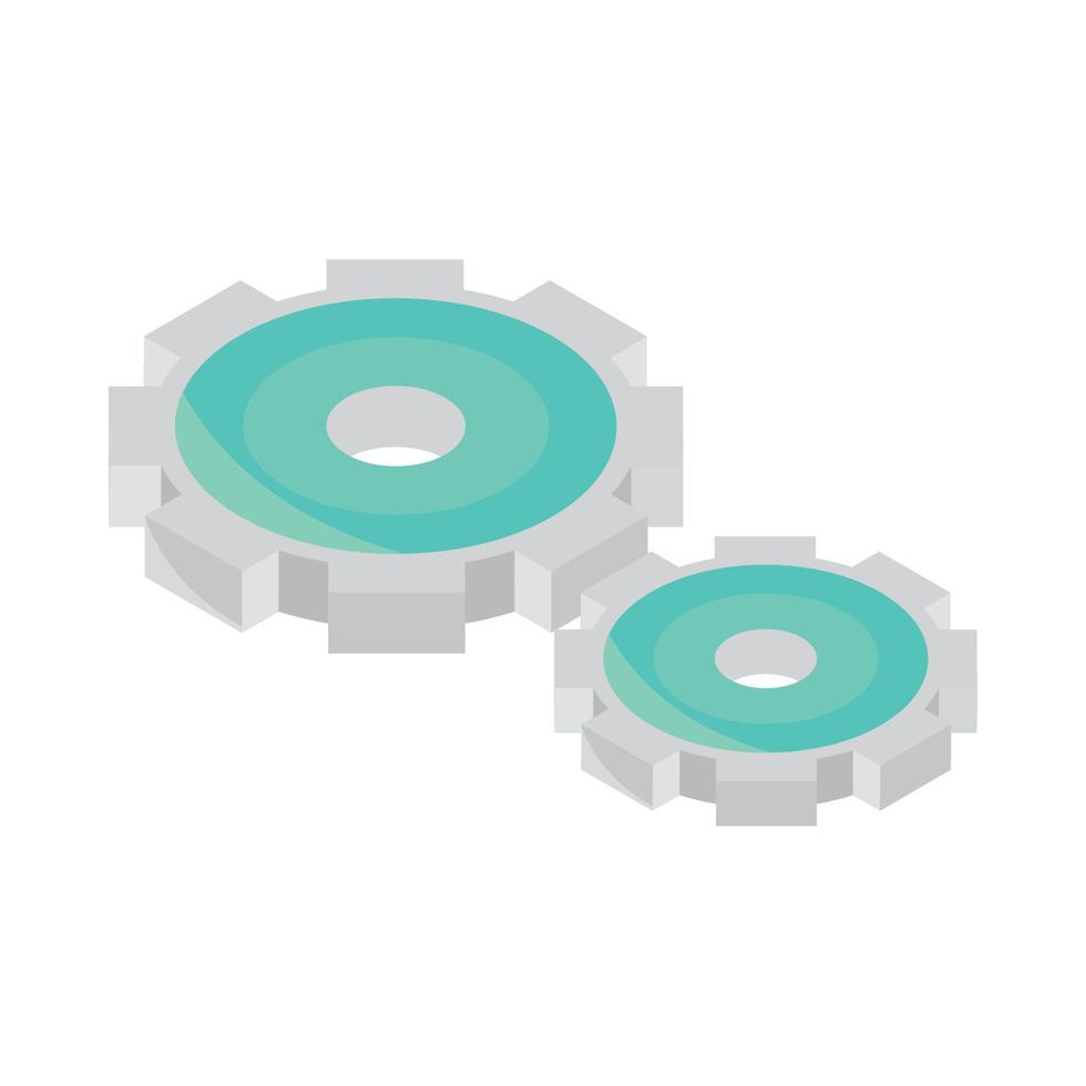 gears progress isometric vector