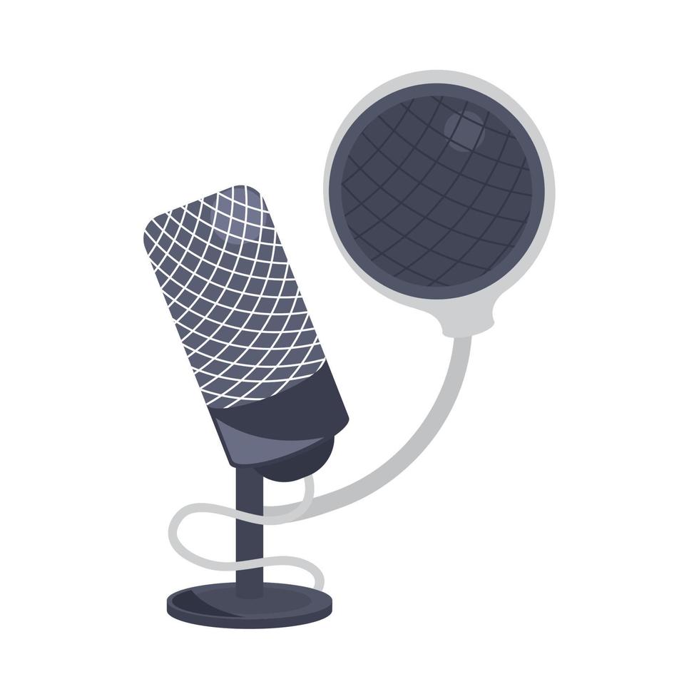 podcast microphone icon vector