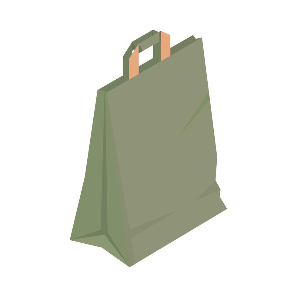 green take away bag vector