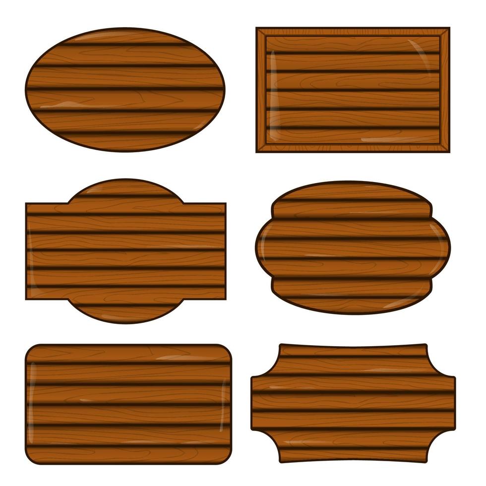 Wood Sign Board Design vector