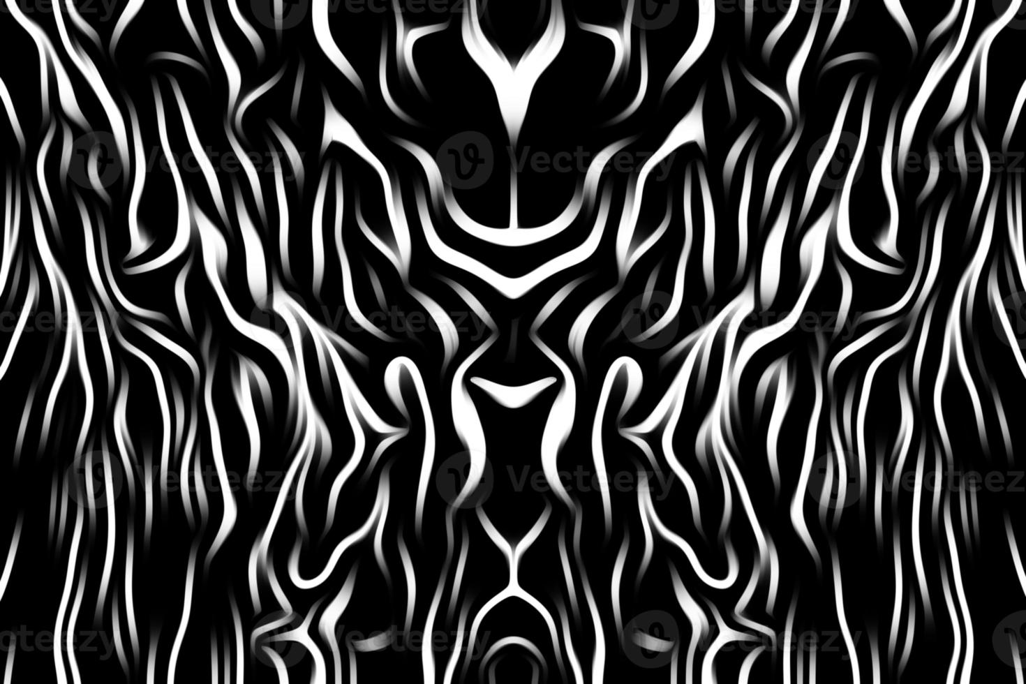 Black and white abstract pattern background.Fabric texture of black and white textile. Animal texture style. photo