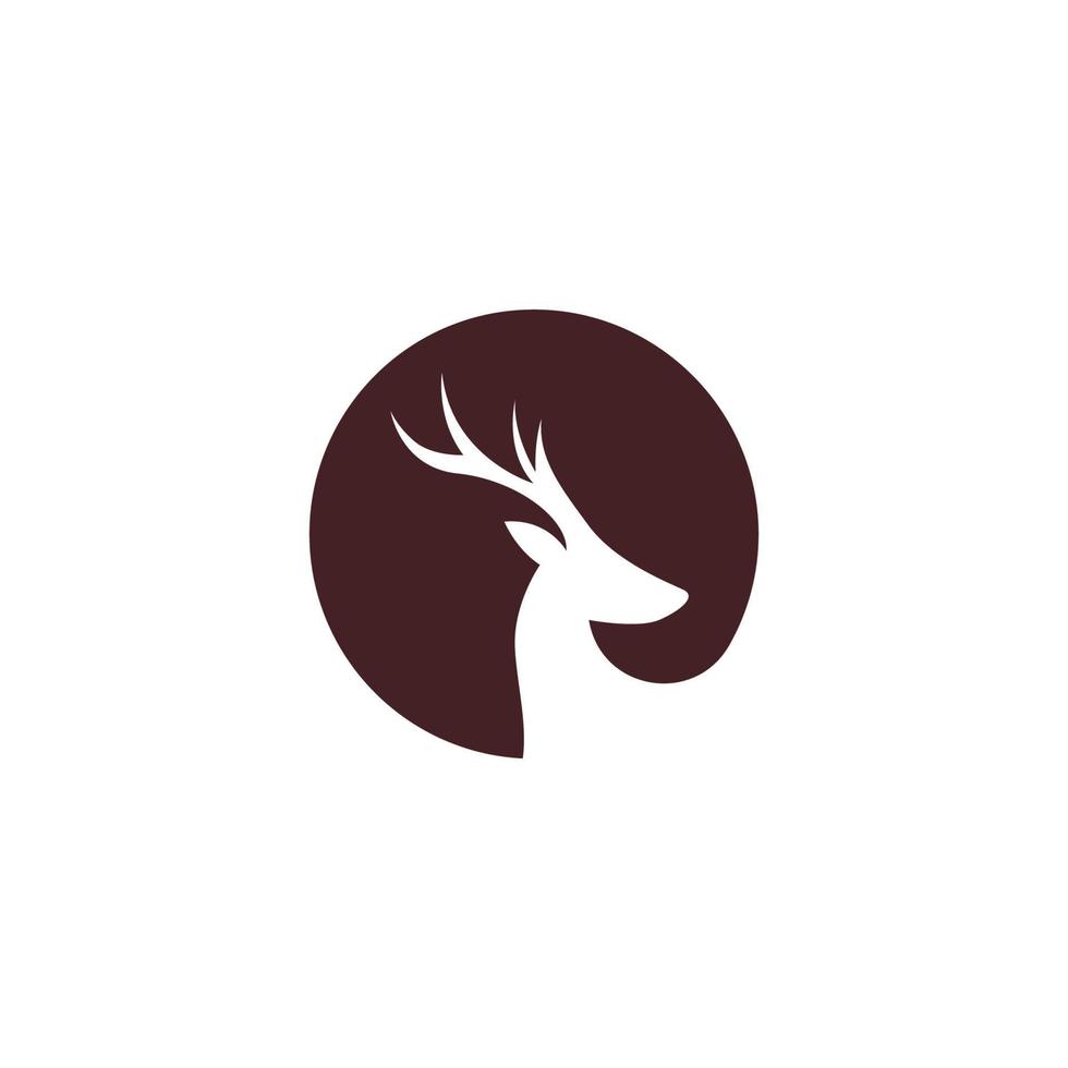 ilustración de diseño de logotipo de icono de ciervo vector