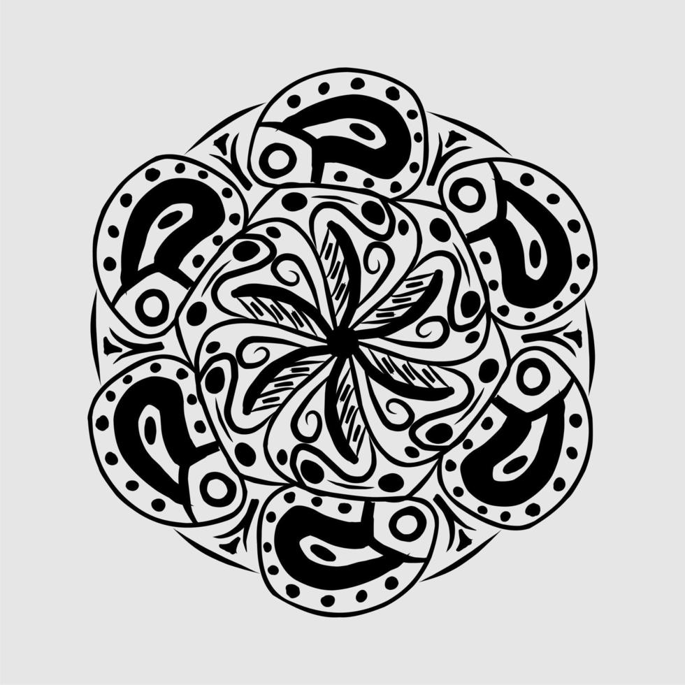 Abstract vector, black and white radial style. Simple and attractive Mosaic Type vector