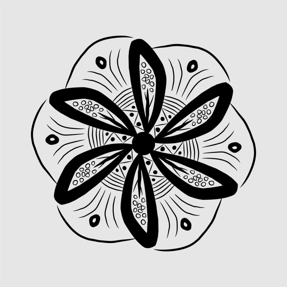 Abstract vector, black and white radial style. Simple and attractive Mosaic Type vector