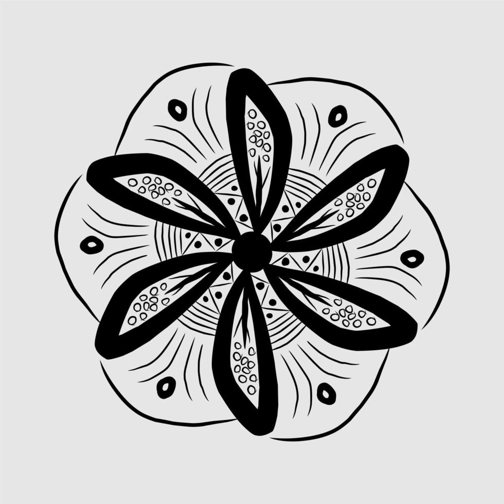 Abstract vector, black and white radial style. Simple and attractive Mosaic Type vector