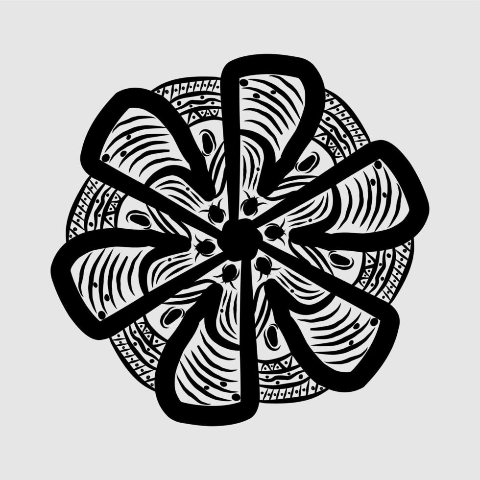 Abstract vector, black and white radial style. Simple and attractive Mosaic Type vector