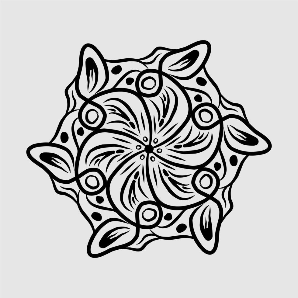 Abstract vector, black and white radial style. Simple and attractive Mosaic Type vector