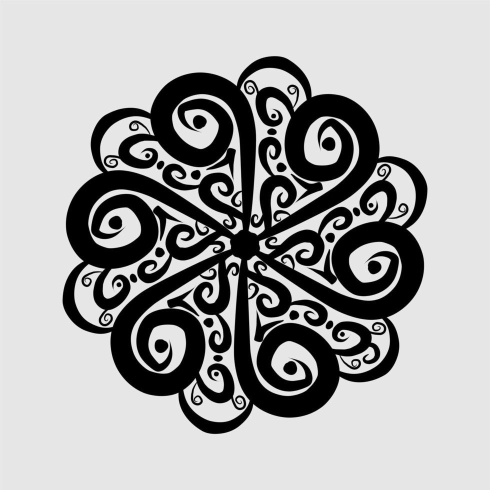 Abstract vector, black and white radial style. Simple and attractive Mosaic Type vector