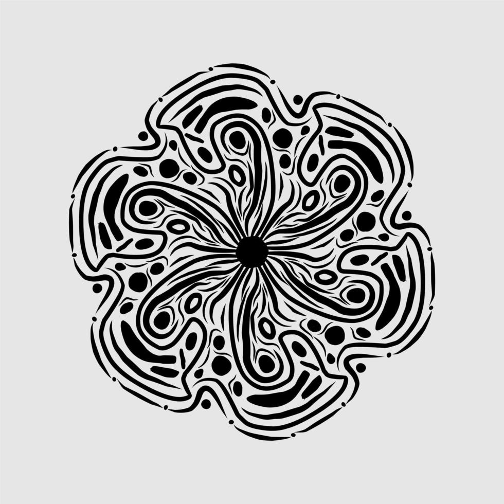 Abstract vector, black and white radial style. Simple and attractive Mosaic Type vector