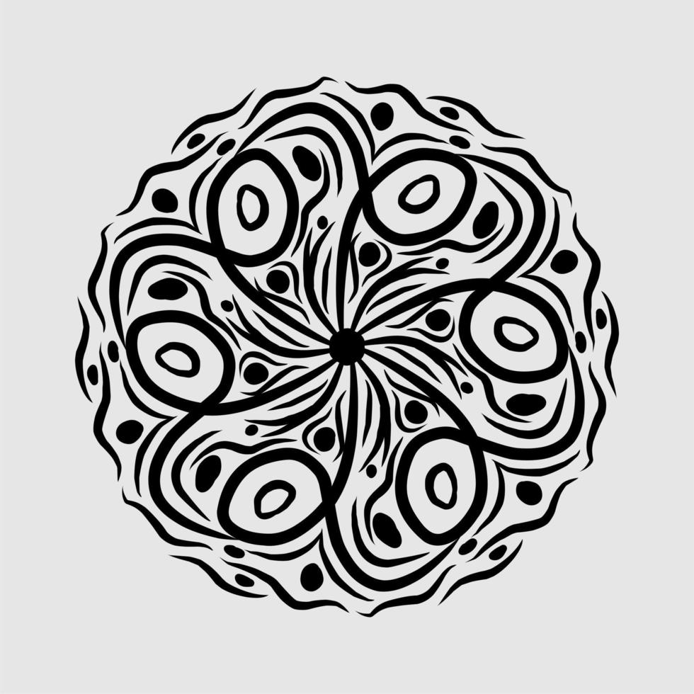 Abstract vector, black and white radial style. Simple and attractive Mosaic Type vector